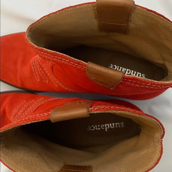 Sundance.   Orange suede Western Cowboy Boots - Picture 6 of 6